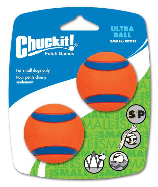 CHUCKIT ULTRA BALL S 5 CM 2 PACK - ULTRA SPRĘŻYSTE PIŁKI DO APORTOWANIA