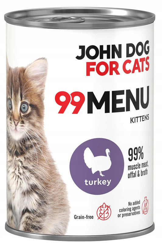 JOHN DOG 99MENU KITTEN MOKRA KARMA KOT INDYK 400G