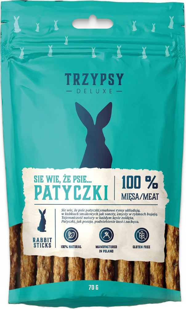 HAPPY SNACKY SIĘ WIE, ŻE PSIE PATYCZKI Z KRÓLIKA 70G