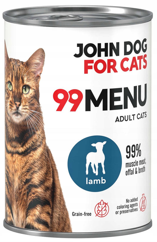 JOHN DOG 99MENU MOKRA KARMA KOT JAGNIĘCINA 400G