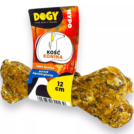 DOGY HYPO KOŚĆ Z KONINY 12CM - KOŚĆ DO GRYZIENIA I ŻUCIA