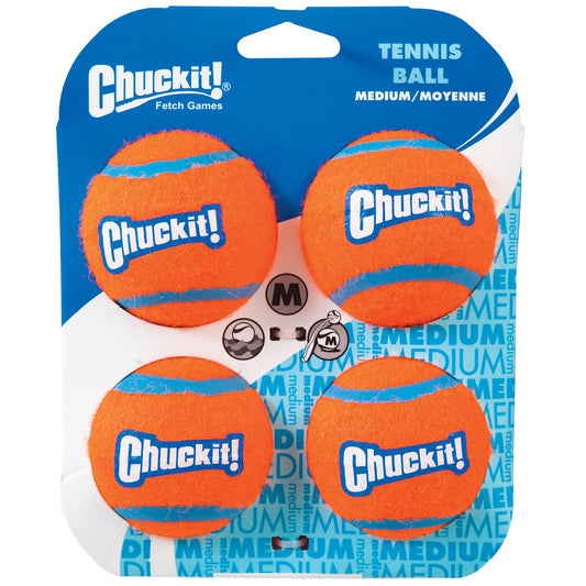 CHUCKIT TENNIS BALL M 6 CM 4 PACK