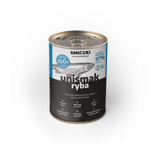 UNISZKI UNISMAK MOKRA KARMA DLA PSA RYBA Z KURCZAKIEM 410G