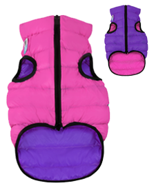 AIRYVEST KURTKA DWUSTRONNA XS 30 RÓŻOWO - FIOLETOWY
