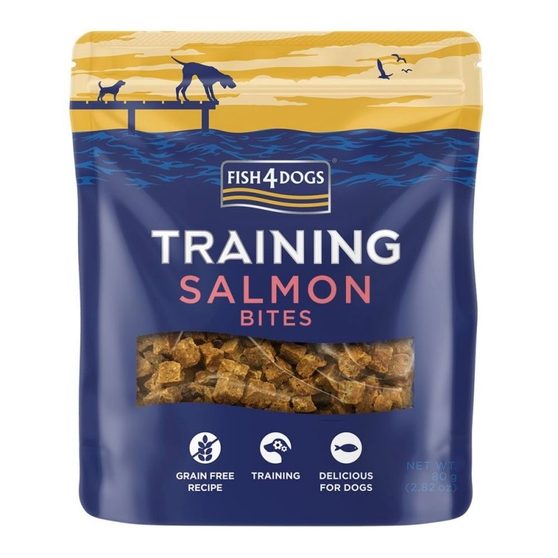 F4D TRAINING SALMON BITES 80G
