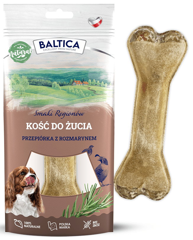BALTICA SMAKI REGIONÓW GRYZAK DLA PSA KOŚĆ Z PRZEPIÓRKĄ 1SZT.