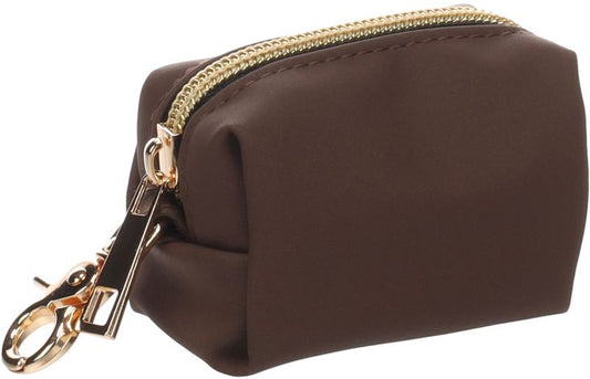 FLAMINGO POOP BAG HOLDER MIRKO DARK BROWN + 1 ROLL 8X5X5CM