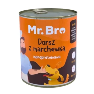 MR. BRO MOKRA KARMA DLA PSA DORSZ Z MARCHEWKĄ PUSZKA 800G