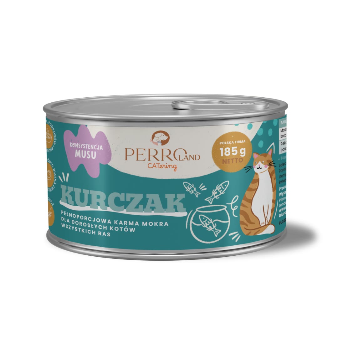 PERRO CATERING KARMA DLA KOTÓW KURCZAK 185G