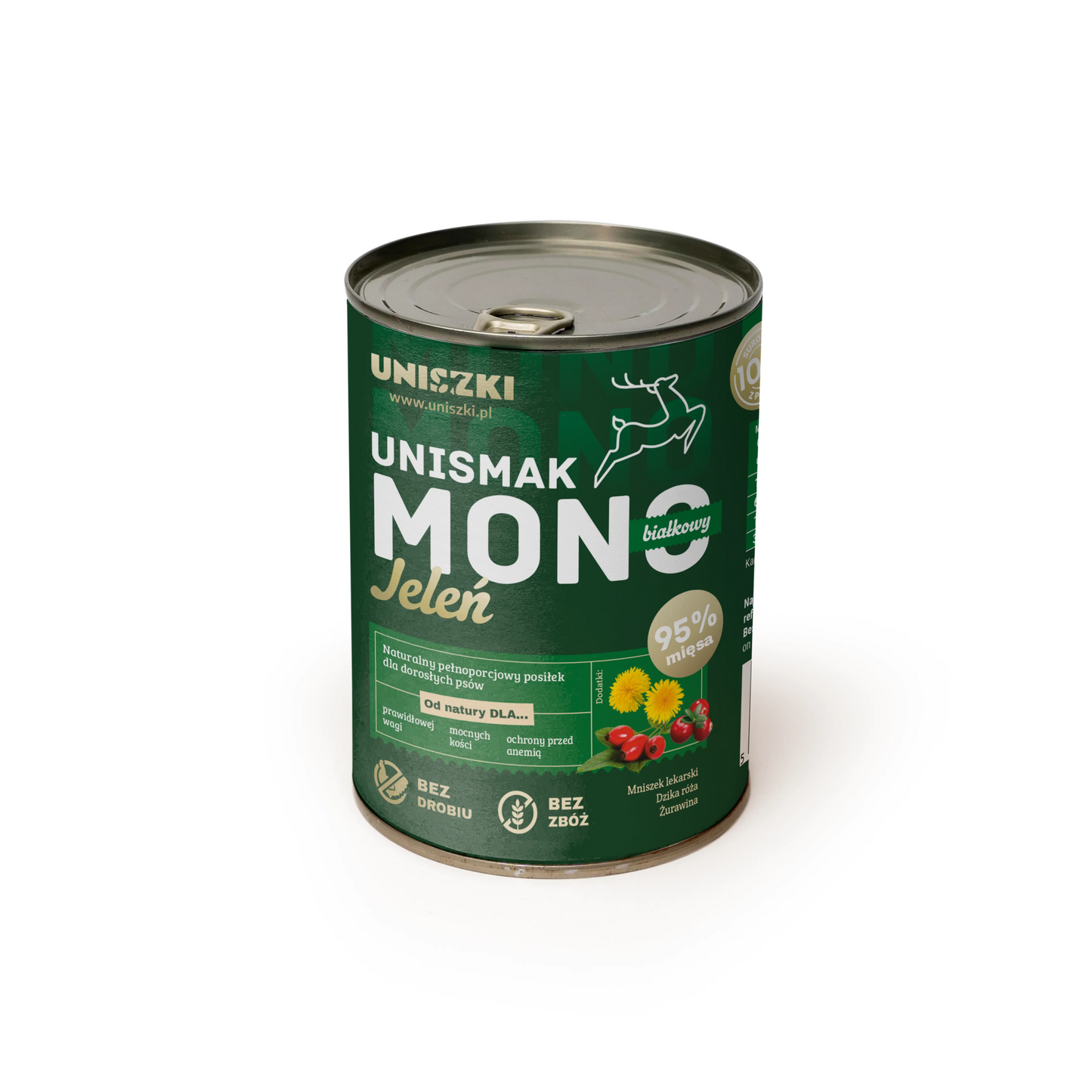 UNISZKI UNISMAK MOKRA KARMA DLA PSA MONOBIAŁKOWA JELEŃ 400G