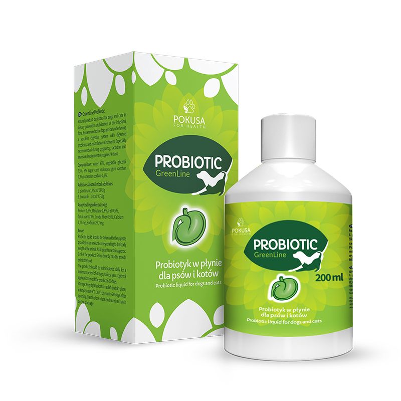 POKUSA GREEN LINE PROBIOTYK W PŁYNIE DLA PSÓW 200 ML