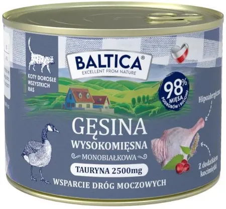 BALTICA KARMA MOKRA KOT DOROSŁY GĘSINA 185G