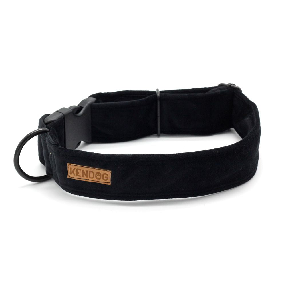 KENDOG OBROŻA DLA PSA VELVET BLACK 2,5CM S