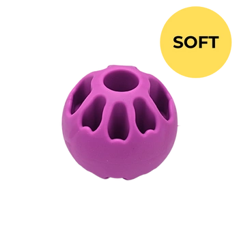 FIBOO SNACK FIBOOLL SOFT FIOLETOWY NEON - PIŁKA NA SMAKOŁYKI