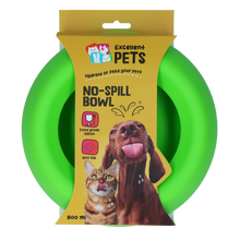 EXCELLENT PETS NO SPILL BOWL GREEN M - MISKA