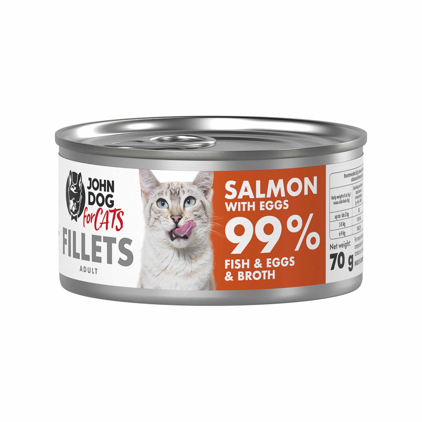 JOHN DOG MOKRA KARMA KOT FILETY ŁOSOŚ Z JAJKAMI 70 G