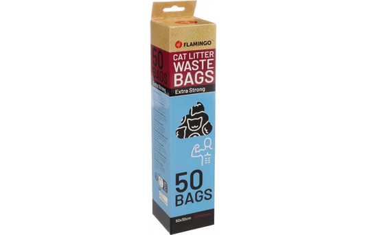 FLAMINGO TRASH BAG FOR CAT LITTER TRISH BLACK 50PCS