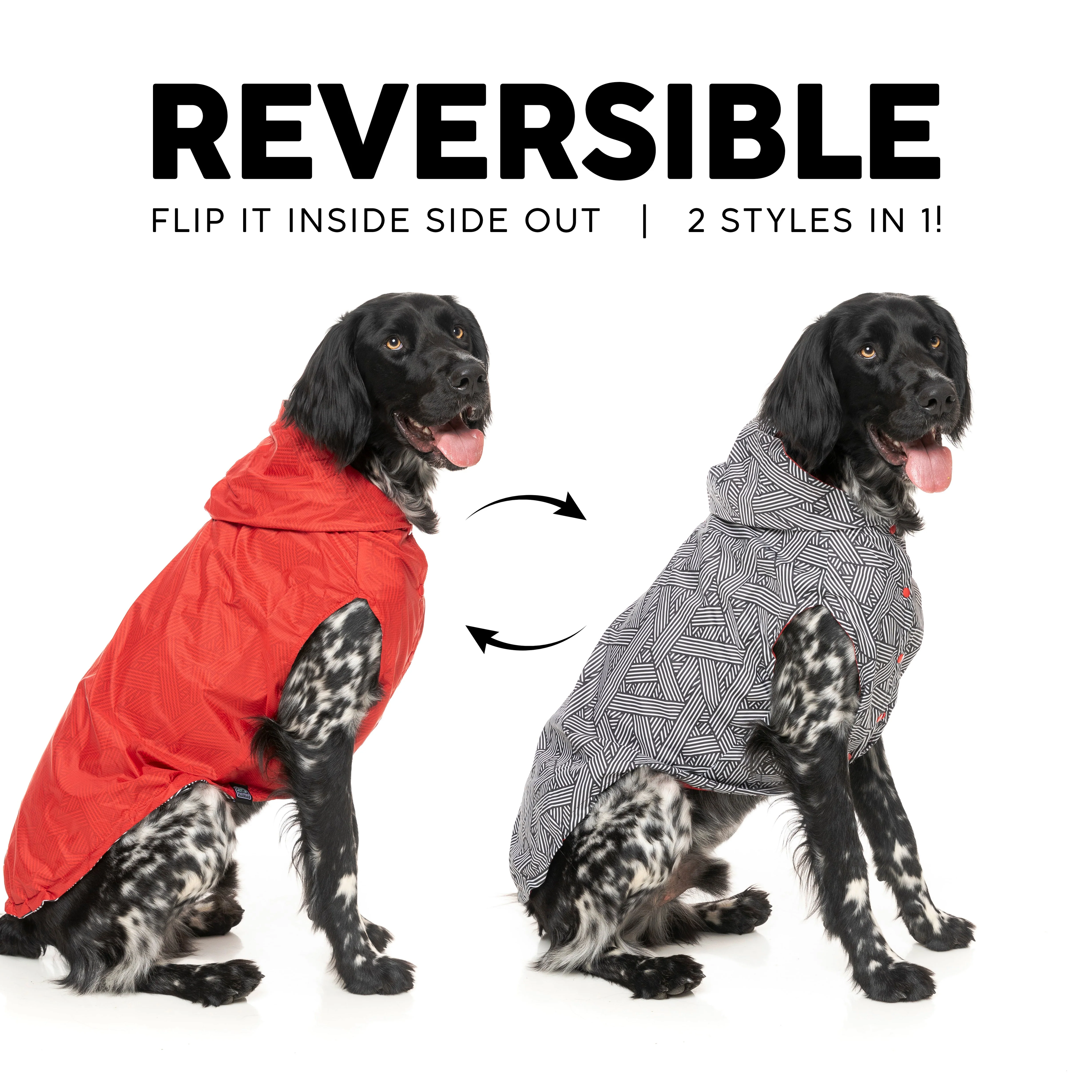 FUZZYARD FLIPSIDE RAINCOAT RED S4