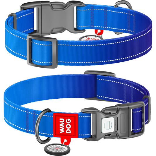 WAUDOG NYLON MONO OBROŻA PLASTIKOWY FASTEX XL 25MM NIEBIESKI