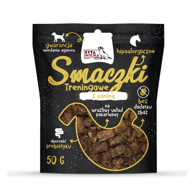 SYTA MICHA BLACK PRZYSMAKI DLA PSA SMACZKI TRENINGOWE Z KONINĄ 50G