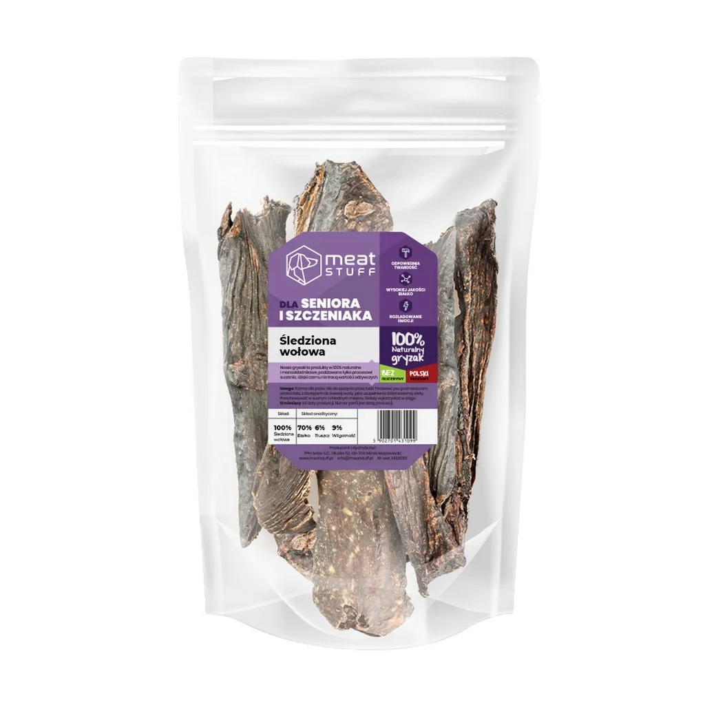 MEATSTUFF GRYZAK DLA PSA ŚLEDZIONA WOŁOWA 150 G