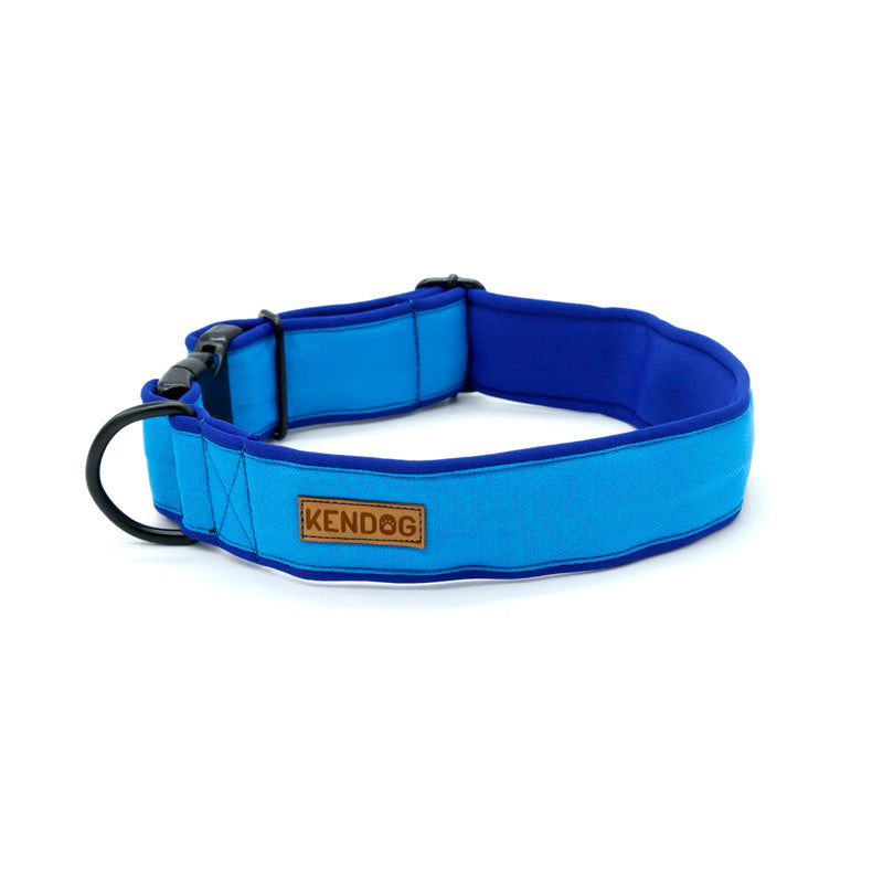 KENDOG OBROŻA DLA PSA PÓŁZACISKOWA MONOCOLOR BLUE 3CM M