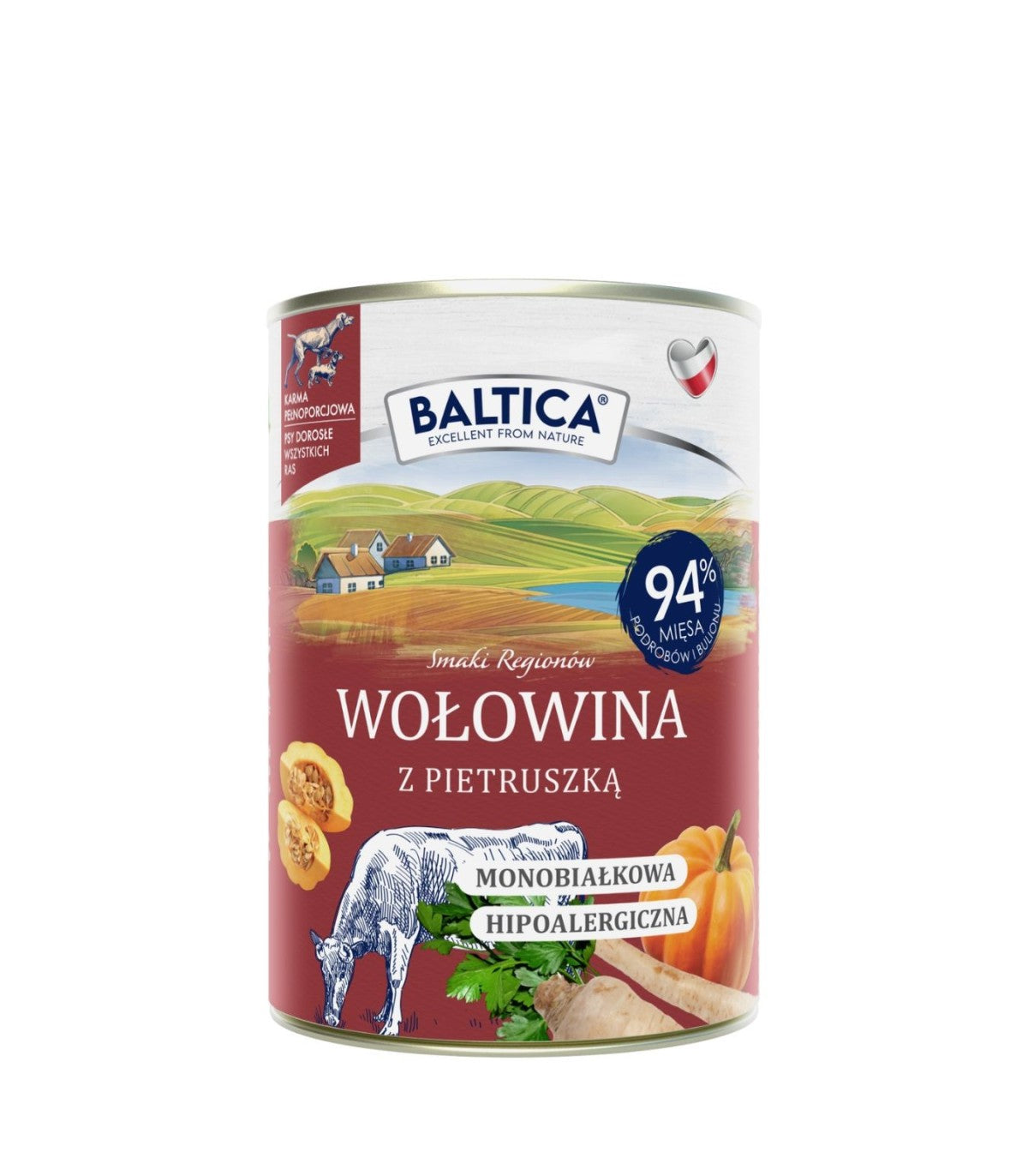 BALTICA SMAKI REGIONÓW MOKRA KARMA DLA PSA WOŁOWINA Z PIETRUSZKĄ 400G