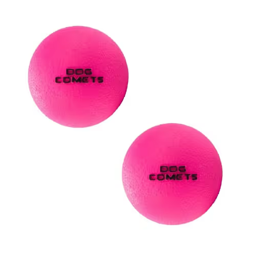 DOG COMETS BALL STARDUST PINK M 2-PACK