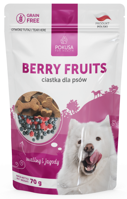 POKUSA PREMIUM SELECTION CIASTKA PIES BERRY FRUITS! 70G