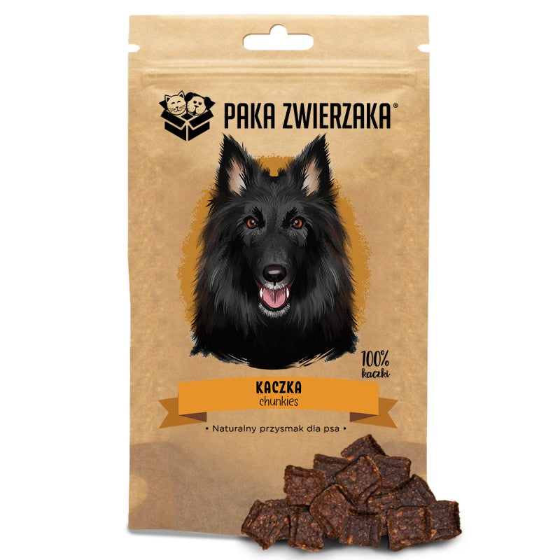 PAKA ZWIERZAKA PRZYSMAKI DLA PSA CHUNKIES KACZKA 70G