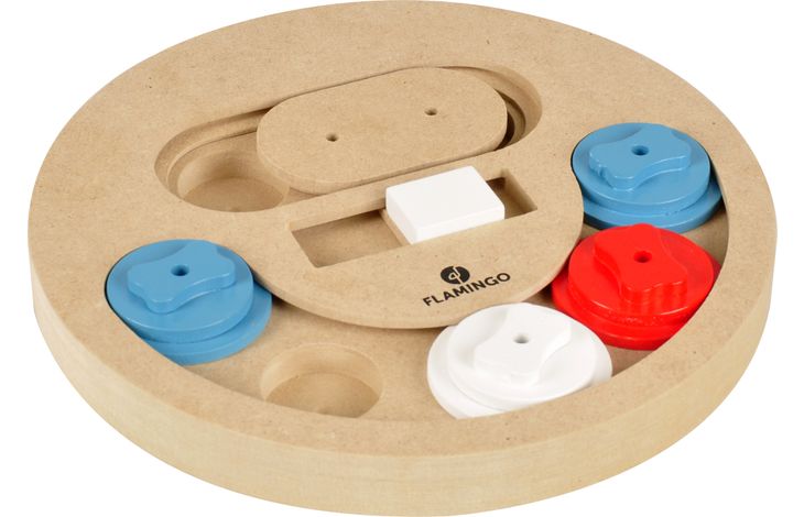 FLAMINGO PUPPY TOY COLOURED BRICKS
