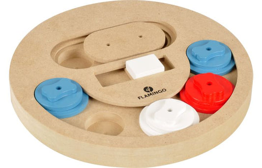 FLAMINGO PUPPY TOY COLOURED BRICKS