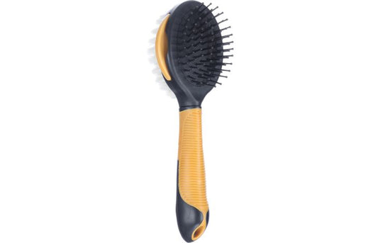 FLAMINGO BRISTLE & PIN BRUSH + FLEA COMB 3IN1 PUPPY