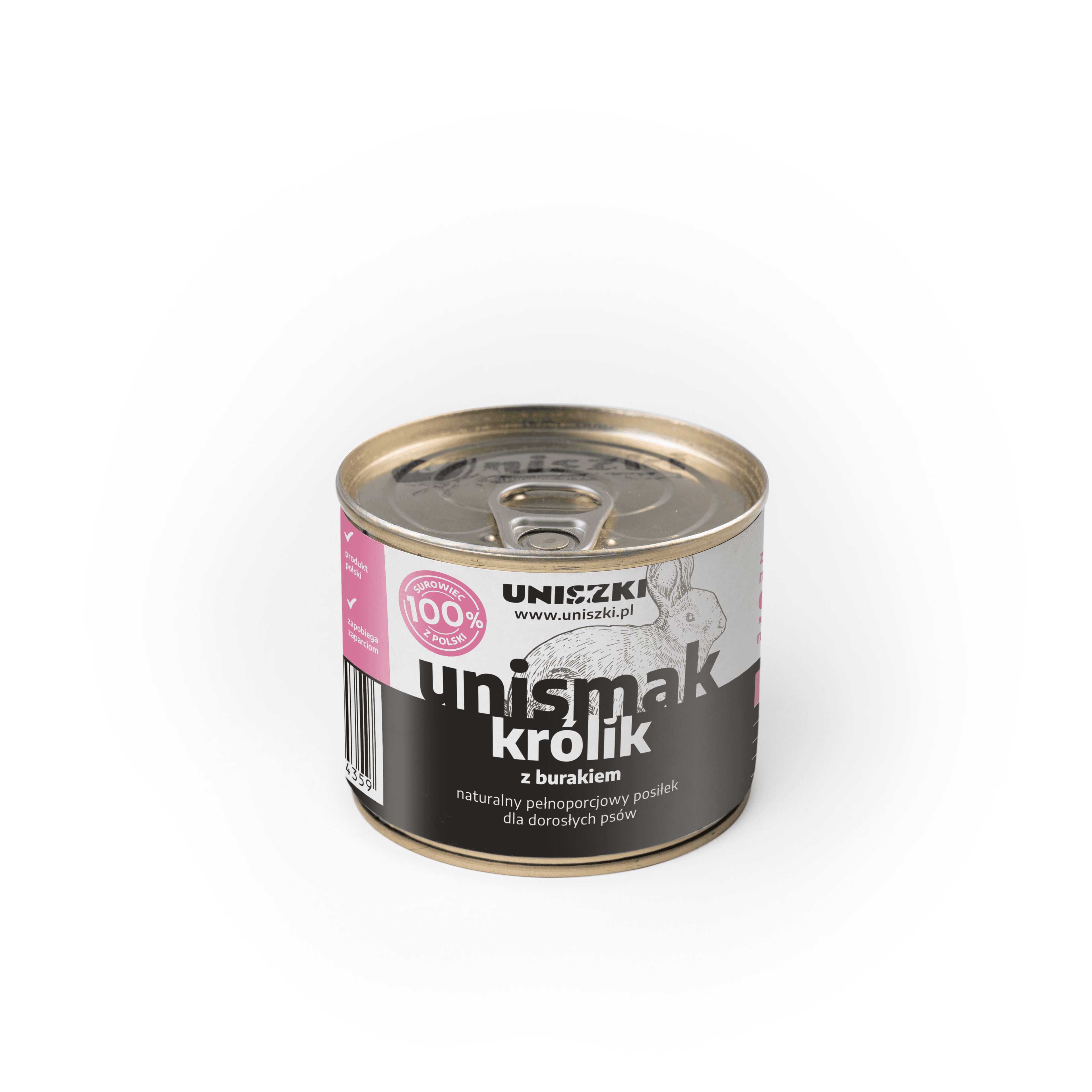 UNISZKI UNISMAK MOKRA KARMA DLA PSA KRÓLIK Z KURCZAKIEM I BURAKIEM 200G