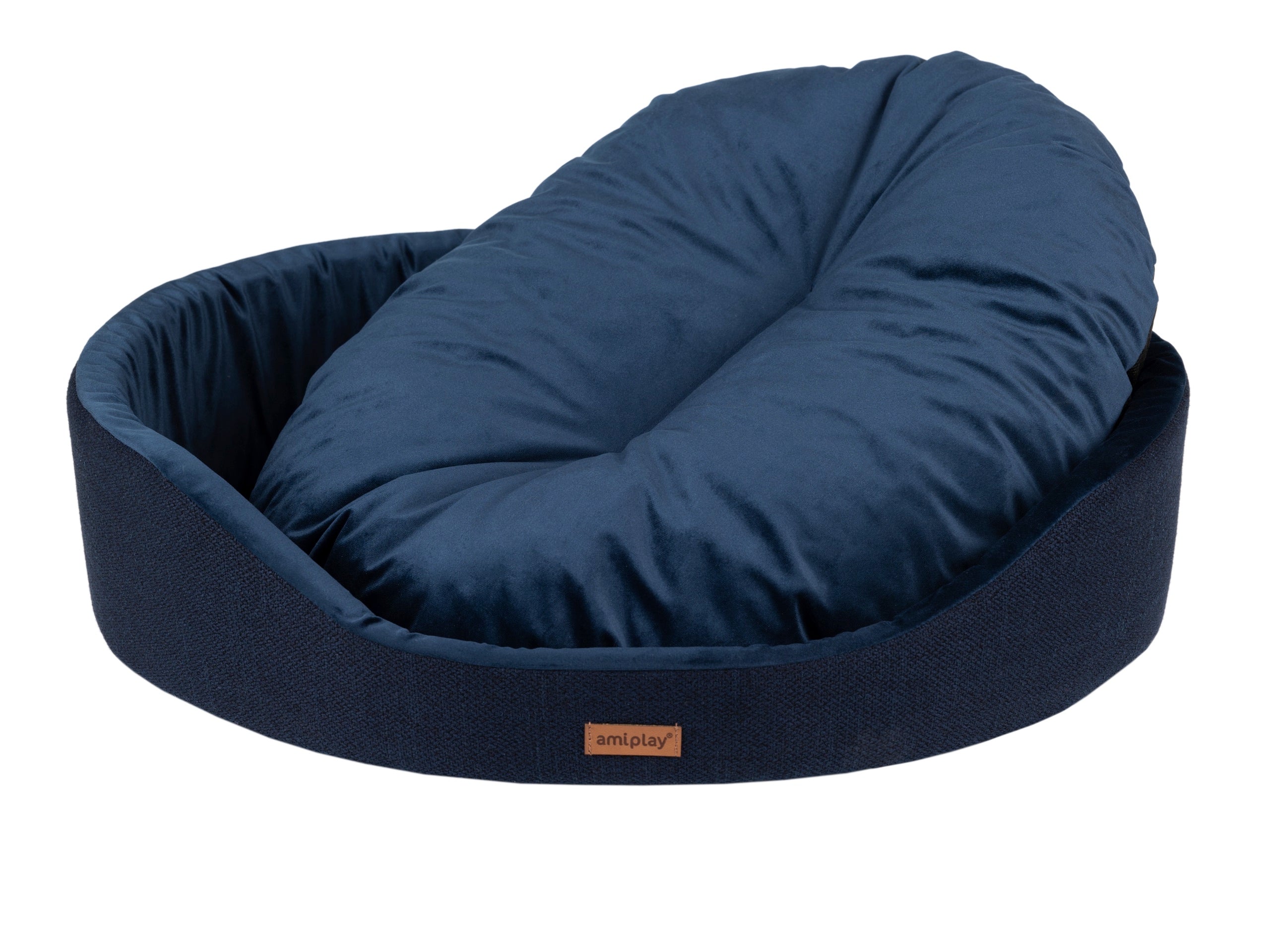 AMIPLAY LEGOWISKO OWALNE SIENA GRANATOWE XXL