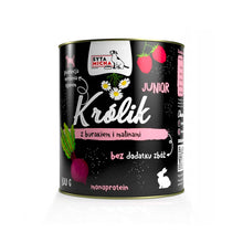 SYTA MICHA CLASSIC JUNIOR MOKRA KARMA DLA PSA KRÓLIK Z BURAKIEM I MALINAMI 800G