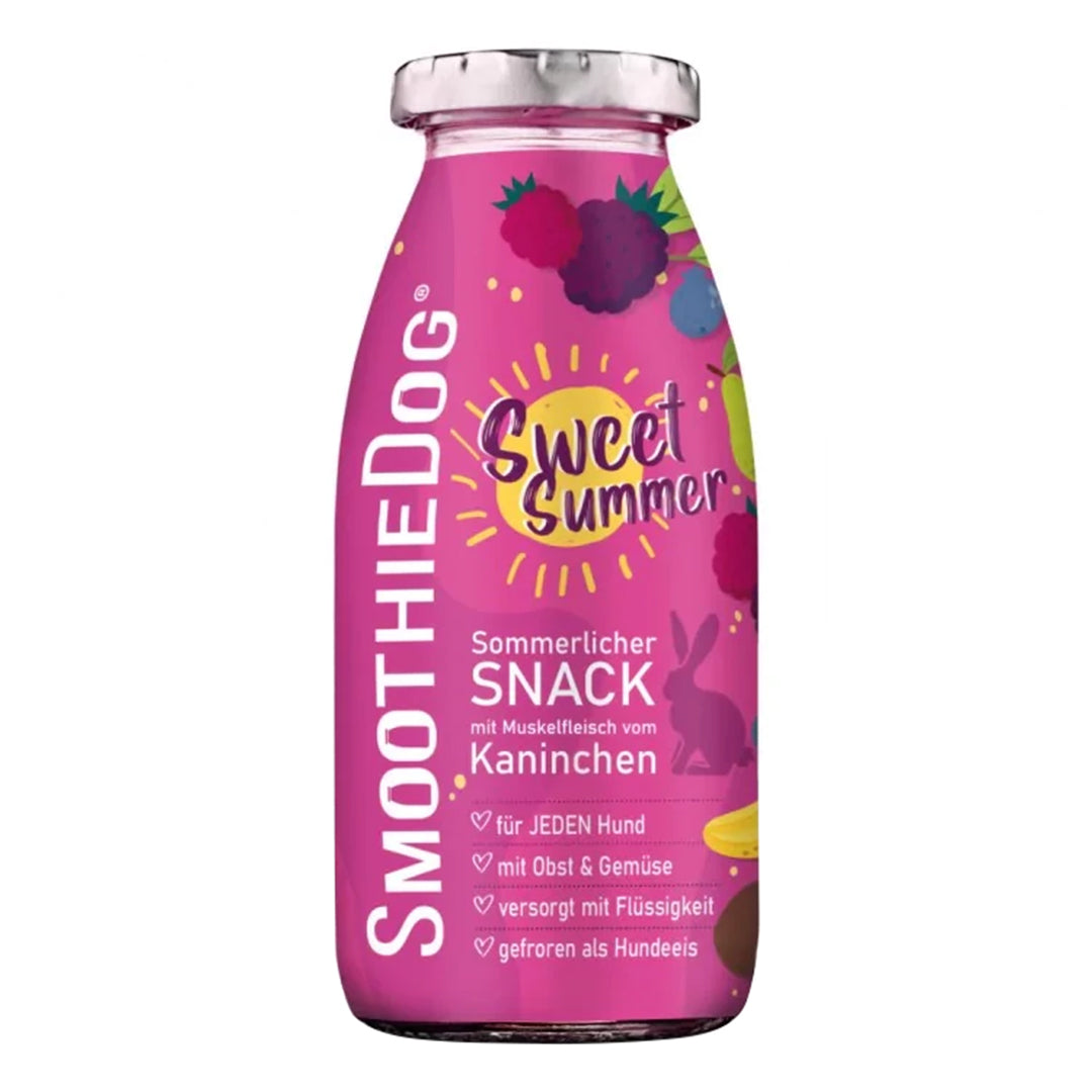 SMOOTHIE DOG SWEET SUMMER KRÓLIK 250 ML – LETNIE, OWOCOWE SMOOTHIE DLA PSA