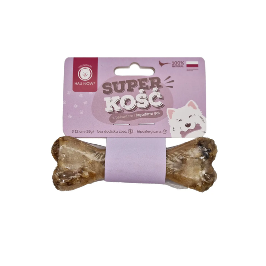 HAUNOW SUPER KOŚĆ GRYZAK DLA PSA BAŻANT Z JAGODAMI GOI S
