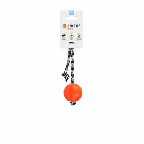 DOG TOY LIKER CORD 5CM -LEKKA PIŁKA NA SZNURKU