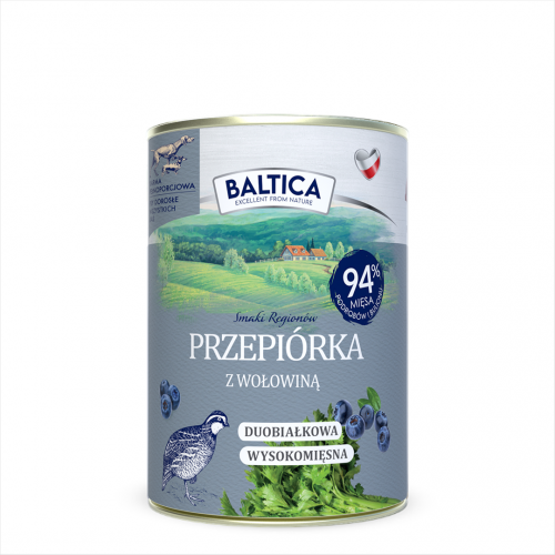 BALTICA SMAKI REGIONÓW KARMA MOKRA PRZEPIÓRKA Z WOŁOWINĄ 400G