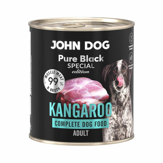 JOHN DOG PURE BLACK SE MOKRA KARMA PIES KANGAROO 800G