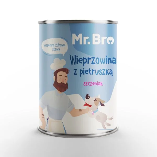 MR. BRO MOKRA KARMA DLA PSA WIEPRZOWINA Z PIETRUSZKĄ - SZCZENIAK 400G