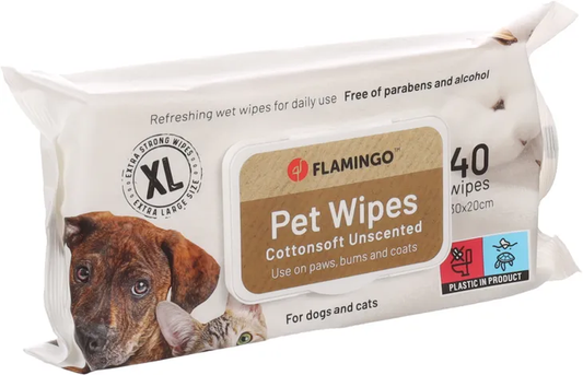 FLAMINGO UNIVERSAL WIPES REINI NEUTRAL XL EXTRA STRONG 40PCS 30X20CM