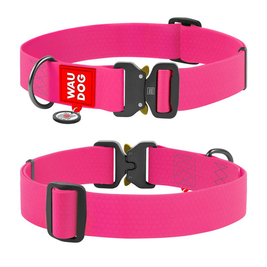 WAUDOG WATERPROOF OBROŻAMETALOWY FASTEX 25 MM DL. 34-49CM RÓŻOWY