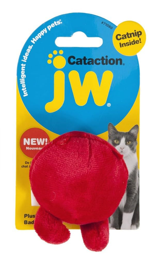 JW PLUSH BAD CUZ BALL WITH CATNIP