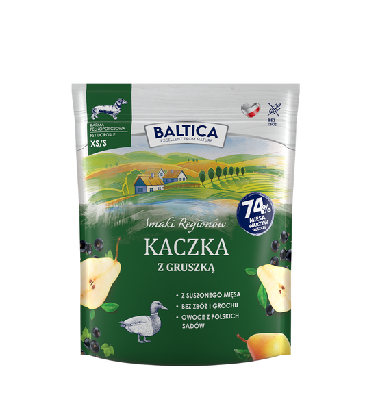 BALTICA SMAKI REGIONÓW SUCHA KARMA DLA PSA KACZKA Z GRUSZKĄ XS/S 1KG