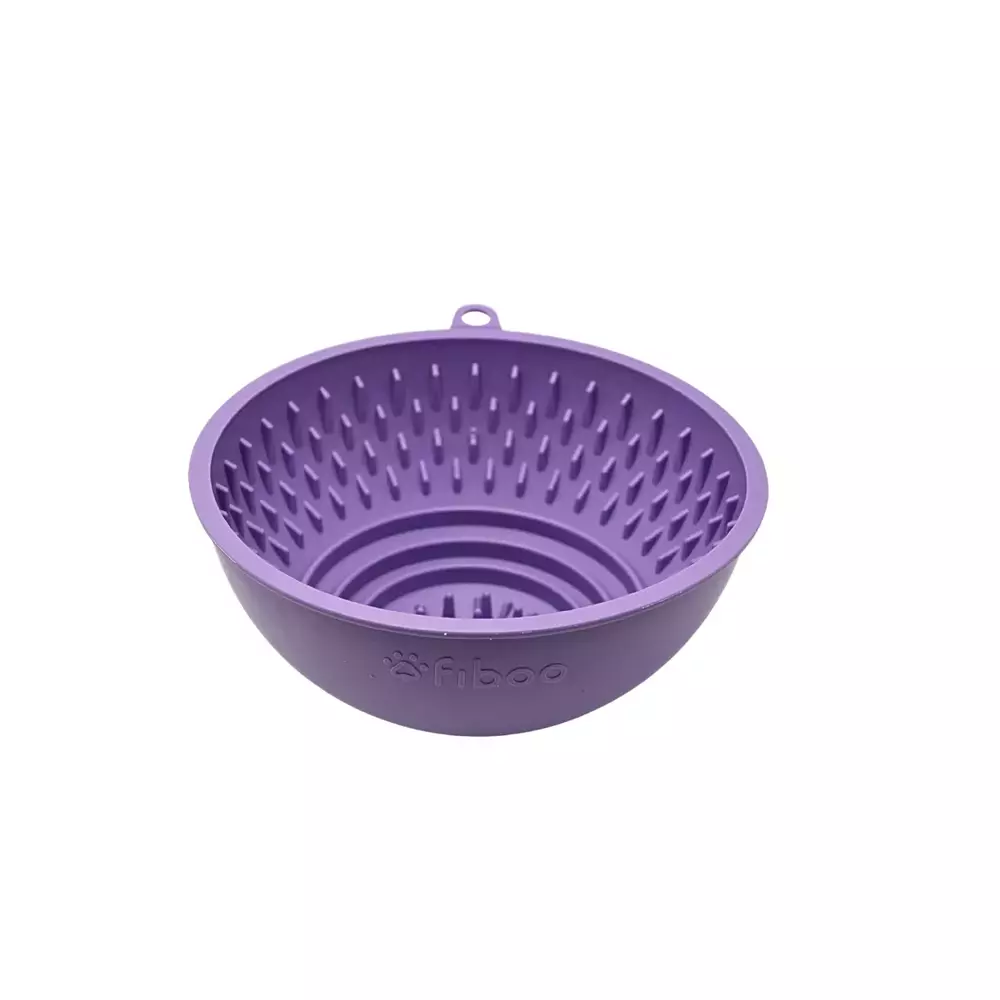 FIBOO FLIP FIBOOWL FIOLETOWY - MISKA 2W1 Ø 17 CM