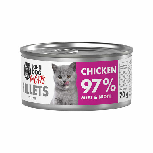 JOHN DOG MOKRA KARMA KOT KITTEN FILETY KURCZAK 70 G