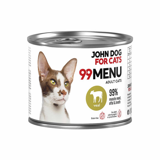 JOHN DOG 99MENU MOKRA KARMA KOT CIELĘCINA 200G
