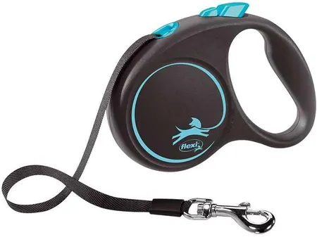 FLEXI BLACK DESIGN M SMYCZ AUTOMATYCZNA CORD 5 M CZARNO/ JASNONIEBIESKA